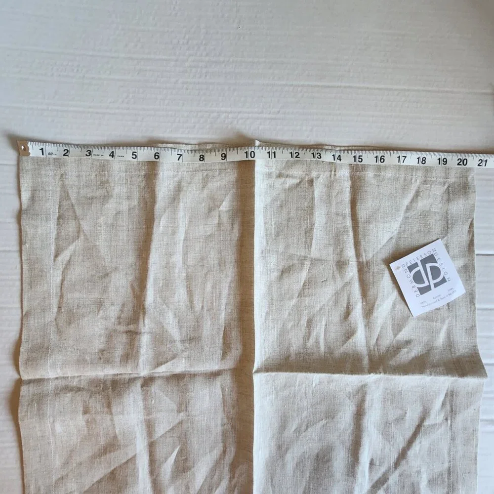 Dermond Peterson Design Russian Linen Hand Printed & Sewn Dinner Table Napkins 5